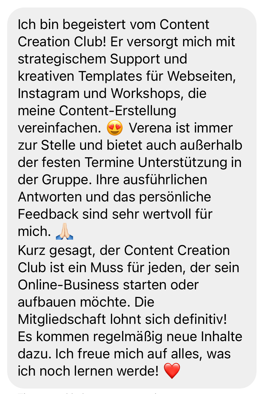 Praxisnahe Unterstützung und wertvolles Feedback: Im Content Marketing Club erhältst du Vorlagen, Content Pläne und Impulse, Feedback und den direkten Austausch mit anderen selbstständigen Frauen, hast Zugang zu Q&A Calls und geführtem Co-working. Alles, um dein Content-Marketing so einfach und zeitsparend wie möglich in deinen Alltag zu integrieren. Damit dein Marketing leichter wird.